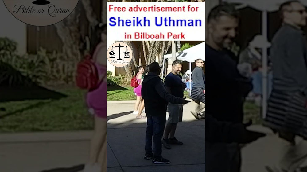 Free advertisement for Sheikh Uthman at Balboa Park.#shorts